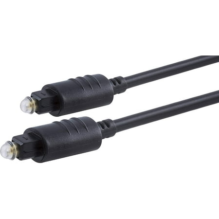 Philips 10' Toslink Digital Fiber Optic Cable with Mini Adapter - Black