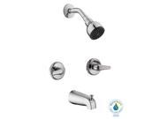 Glacier Bay Aragon Double Handle 1-Spray Tub and Shower Faucet 1.8 GPM in Chrome (Valve Included), Grey