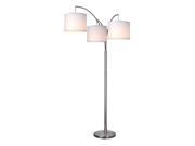 Hampton Bay 78 in. Height 3-Arc Floor Lamp - Brushed Nickel Finish