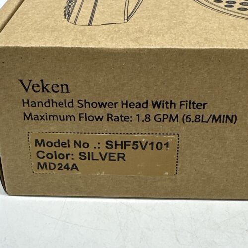 Veken Handheld Shower Head With Filter 1.8 GPM - SILVER - SHF5V101