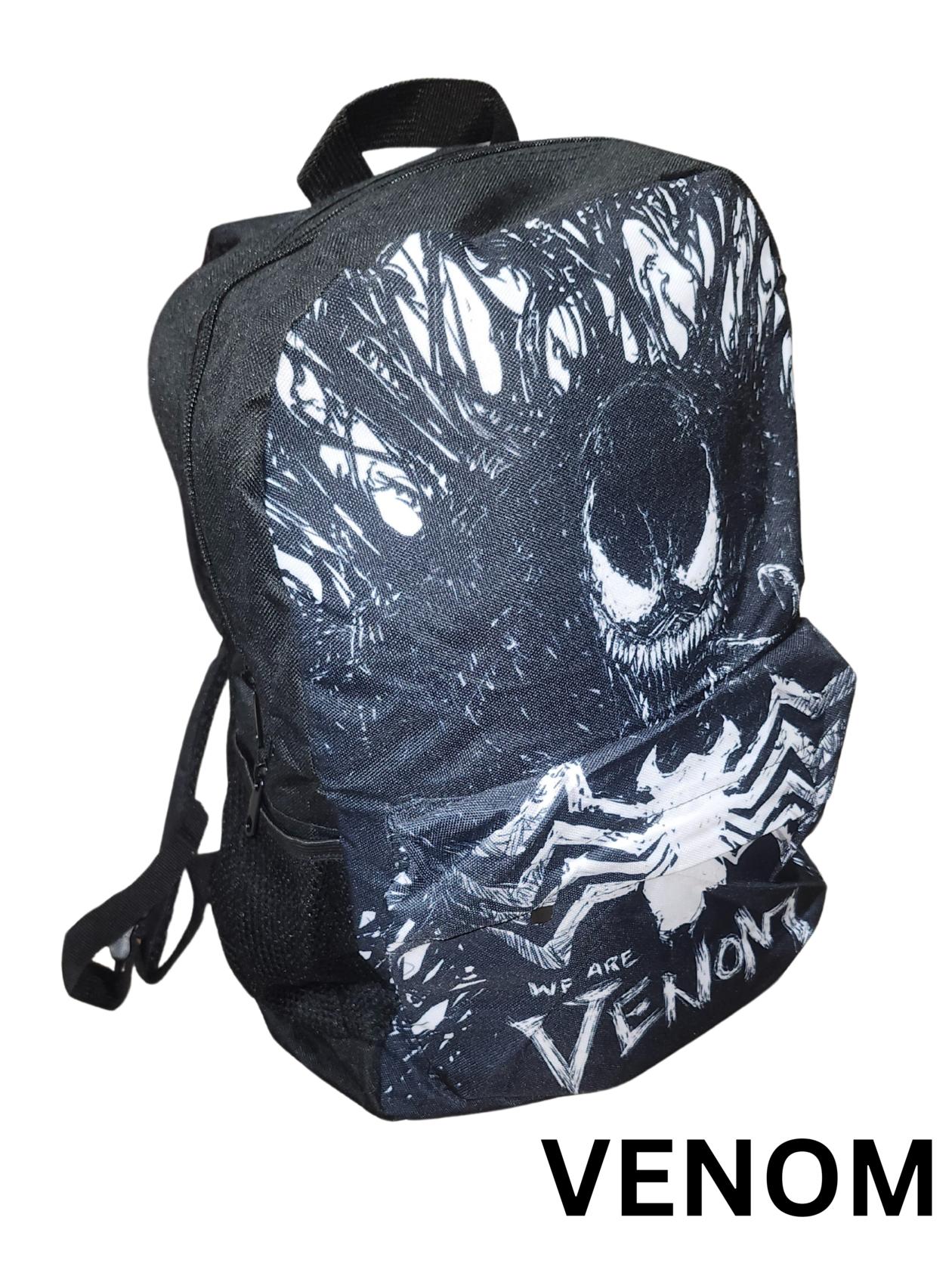 Venom Backpack – Classic Black and White Design for Marvel Fans! Spider-Man