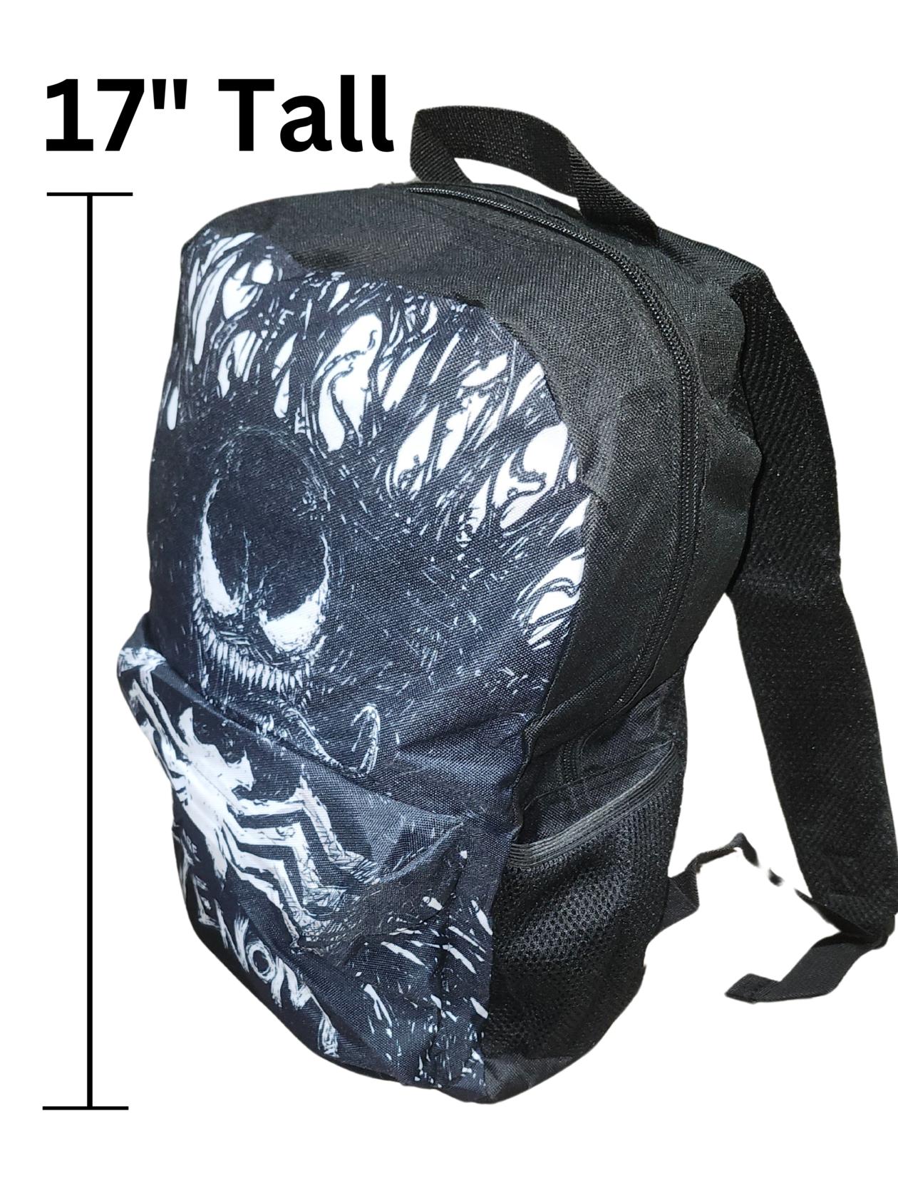 Venom Backpack – Classic Black and White Design for Marvel Fans! Spider-Man