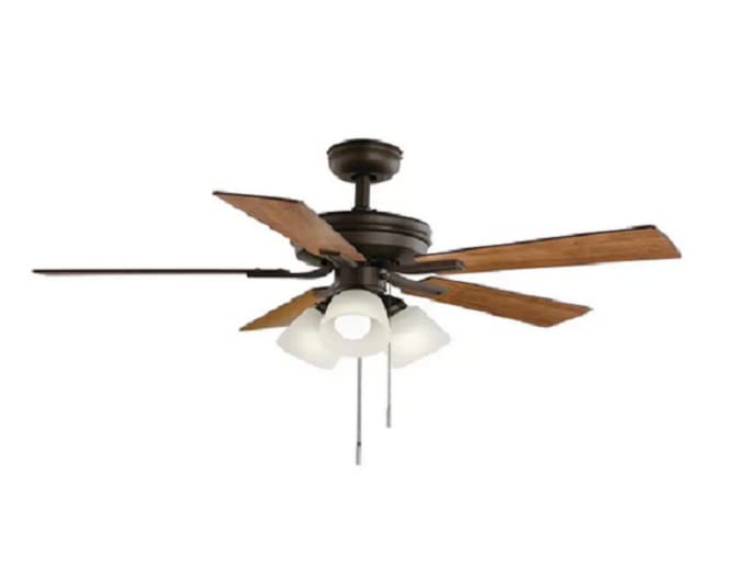 Hampton Bay Sinclair II 44 in. Indoor Oil Rubbed Bronze LED Ceiling Fan with Light