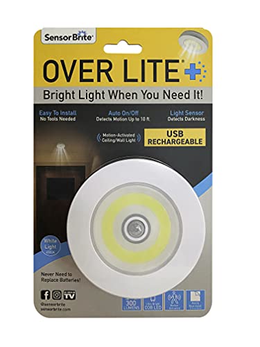 Sensor Brite Overhead Motion Activated LED Rechargeable Night Light