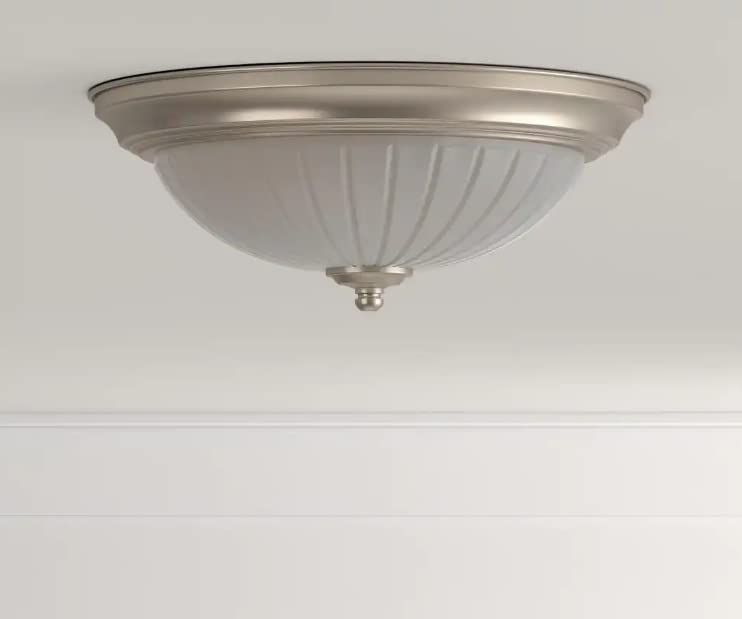 11 in. Brushed Nickel LED Flush Mount (2-Pack)