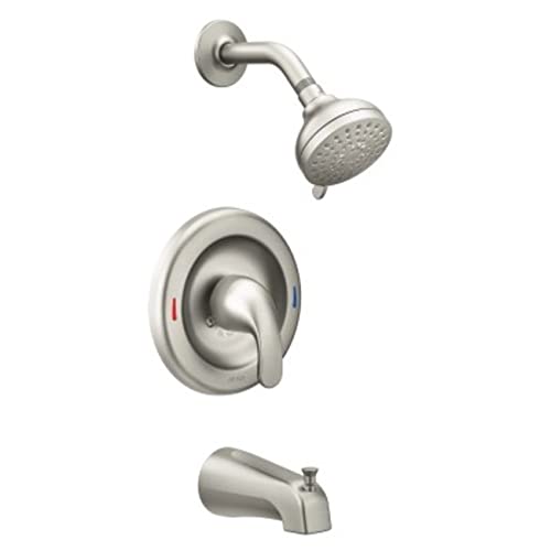 MOEN Adler 1-Handle 4-Spray Tub and Shower Faucet with Valve in Spot Resist Brushed Nickel