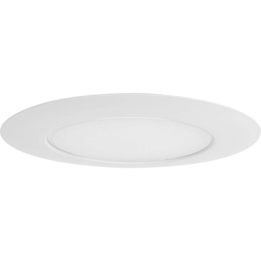 Progress Lighting P806004-028 6" Recessed Lensed Shower Trim with Glass Diffuser for 6 in. Housing Satin White (P806N Series)