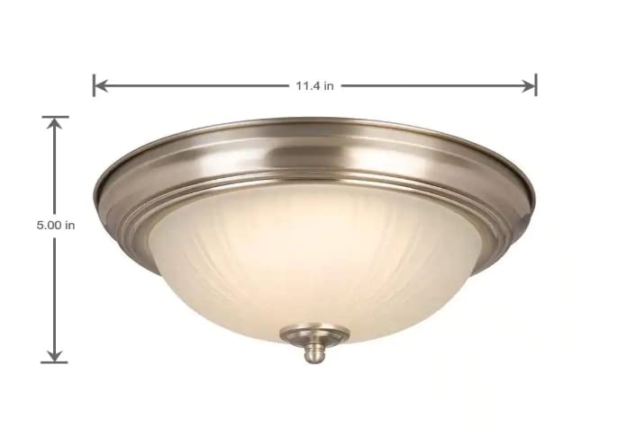 11 in. Brushed Nickel LED Flush Mount (2-Pack)