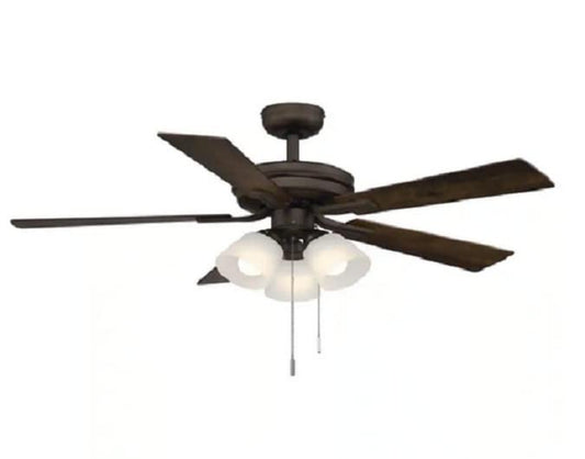 Hampton Bay Sinclair II 44 in. Indoor Oil Rubbed Bronze LED Ceiling Fan with Light