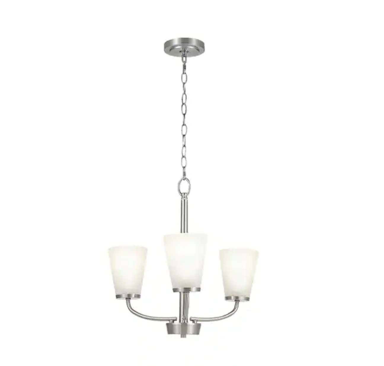 Home Decorators Collection Helena 3-Light Brushed Nickel Chandelier, 21096-000