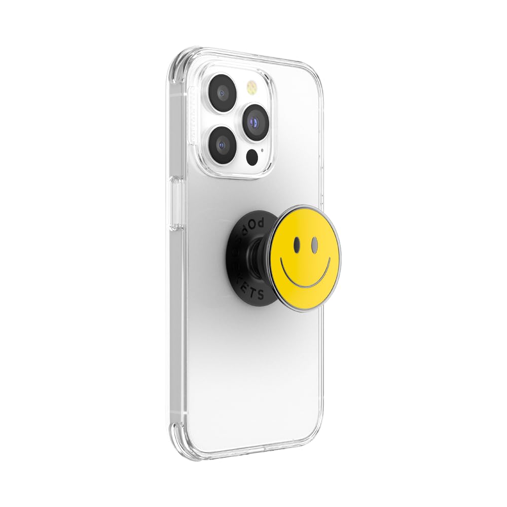 PopSockets Phone Grip with Expanding Kickstand, Enamel Graphic - Be Happy