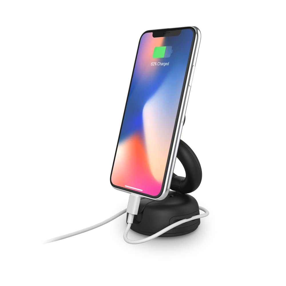 PopSockets Multi-Use Phone Mount Dash Mount, Windshield Phone Mount, and Phone Mount for Desk - Black