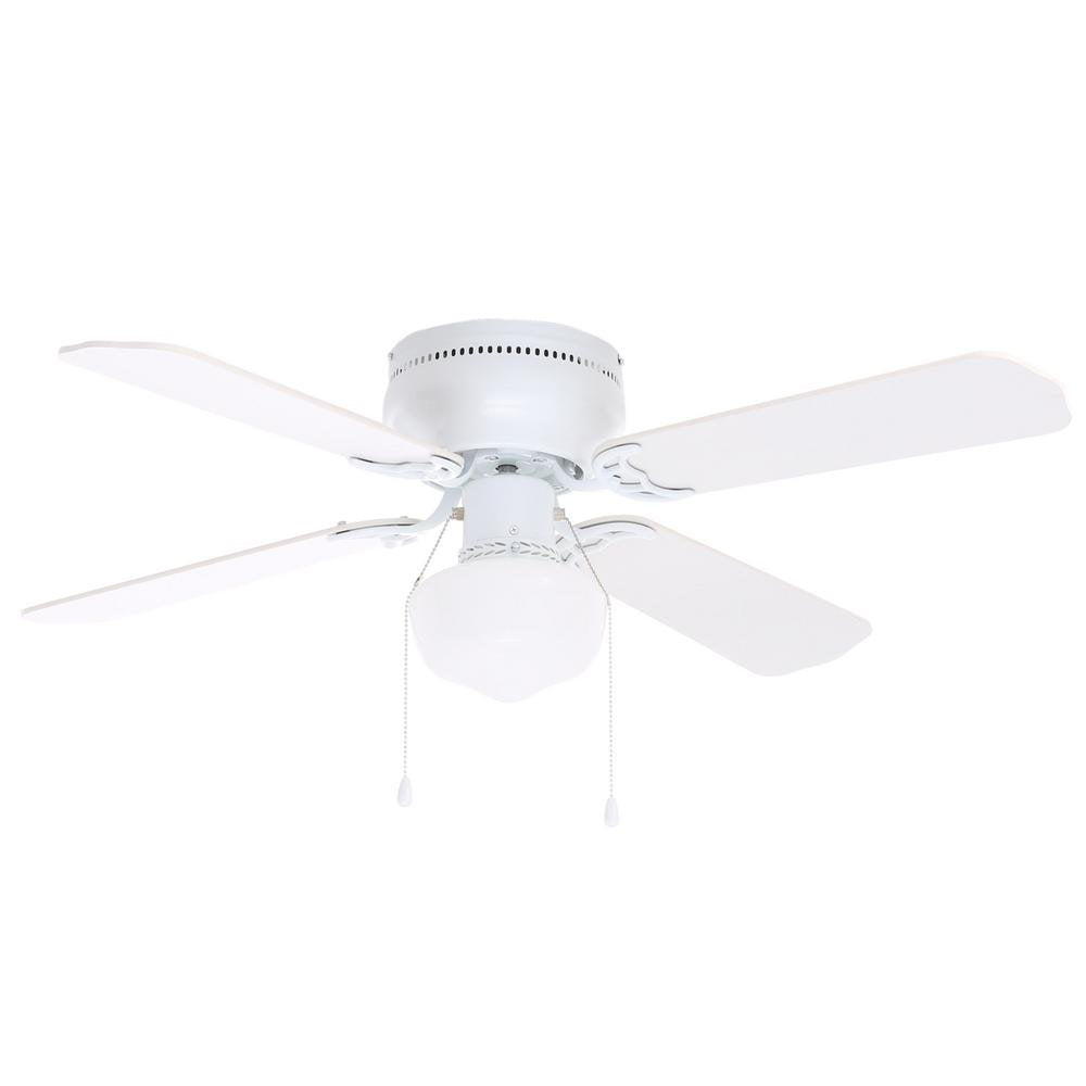 Littleton UB42S-WH-SH 42 in. LED Indoor White Ceiling Fan with Light Kit  White