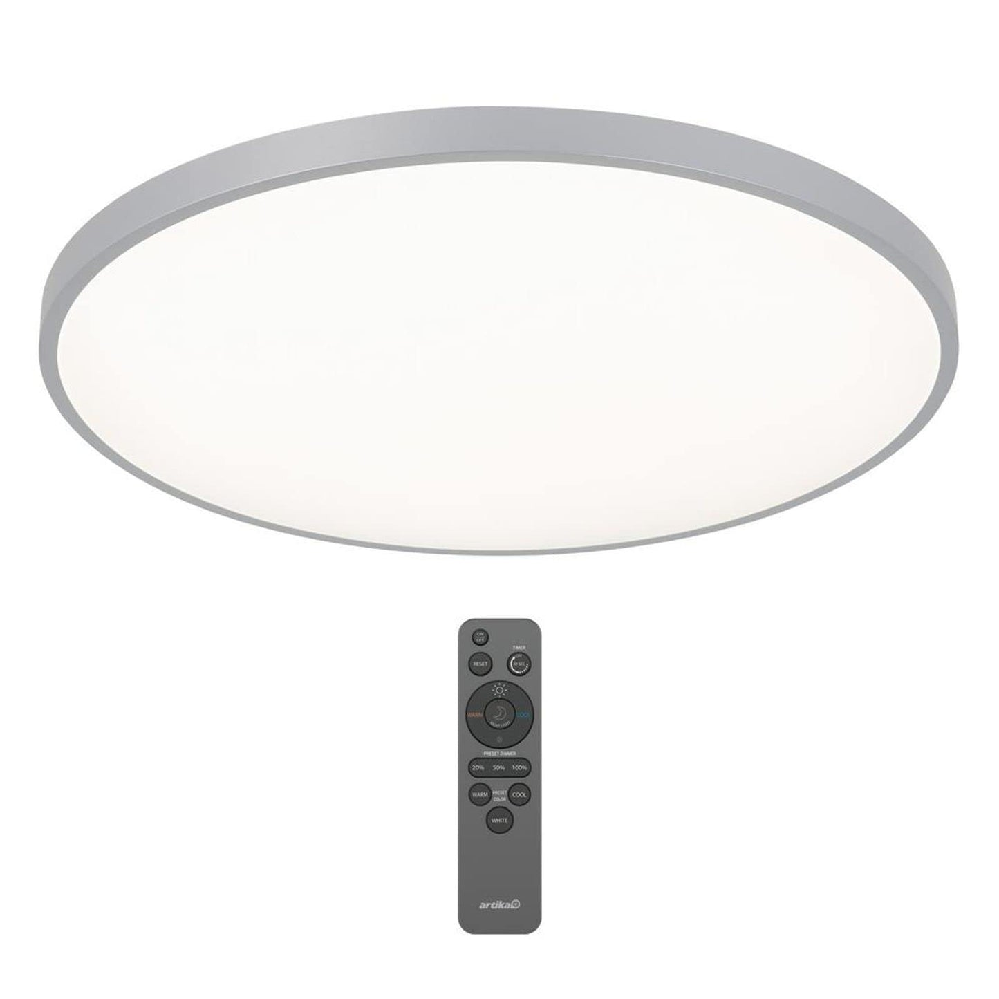 Hampton Bay Lighting Europa 21 in. 1-Light Modern Chrome Selectable LED Flush Mount Ceiling Light for Hallway (CL-ERR-HD2)