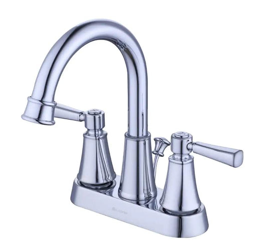 Glacier Bay Melina 4 in. Centerset Double Handle High-Arc Bathroom Faucet in Chrome