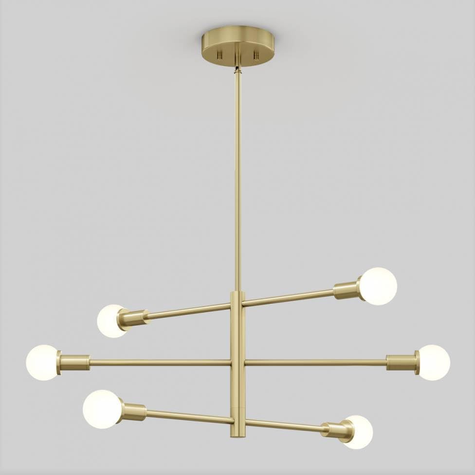 Aristo Integrated LED 5 CCT Pendant Light Gold