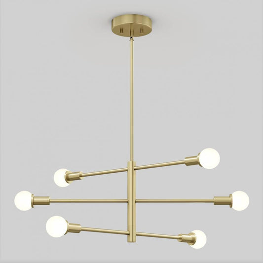 Aristo Integrated LED 5 CCT Pendant Light Gold