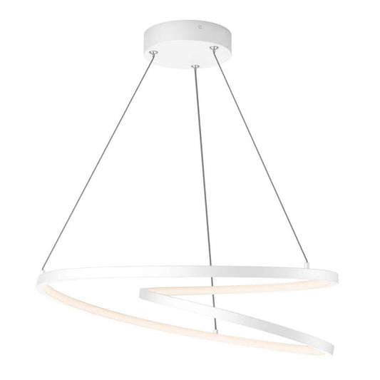 Artika Salto 26-Watt Integrated LED White 3 CCT Modern Hanging Pendant Chandelier Light Fixture for Dining Room or Kitchen