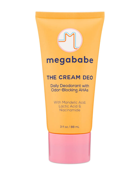 Megababe Daily Deodorant - The Cream Deo with Odor-Blocking AHAs | Aluminum-Free, All Natural | 3 fl oz