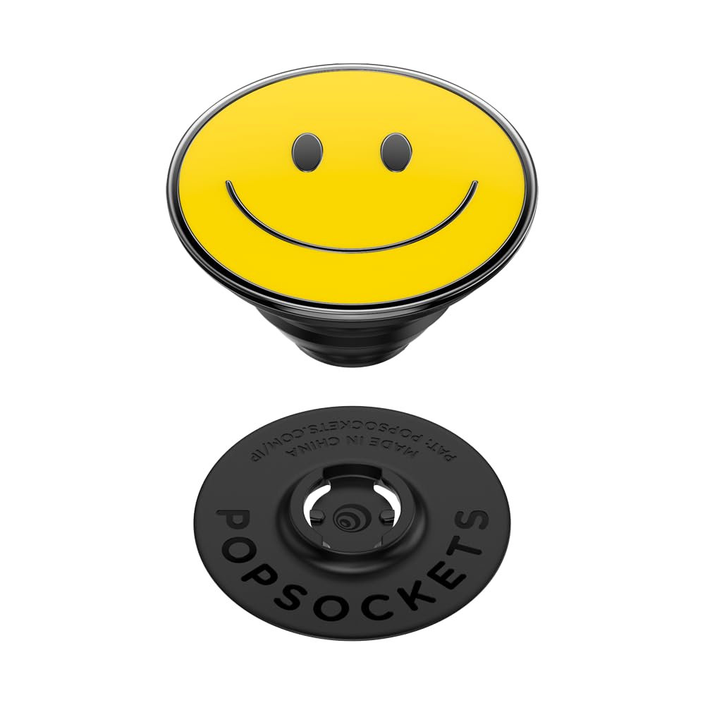 PopSockets Phone Grip with Expanding Kickstand, Enamel Graphic - Be Happy