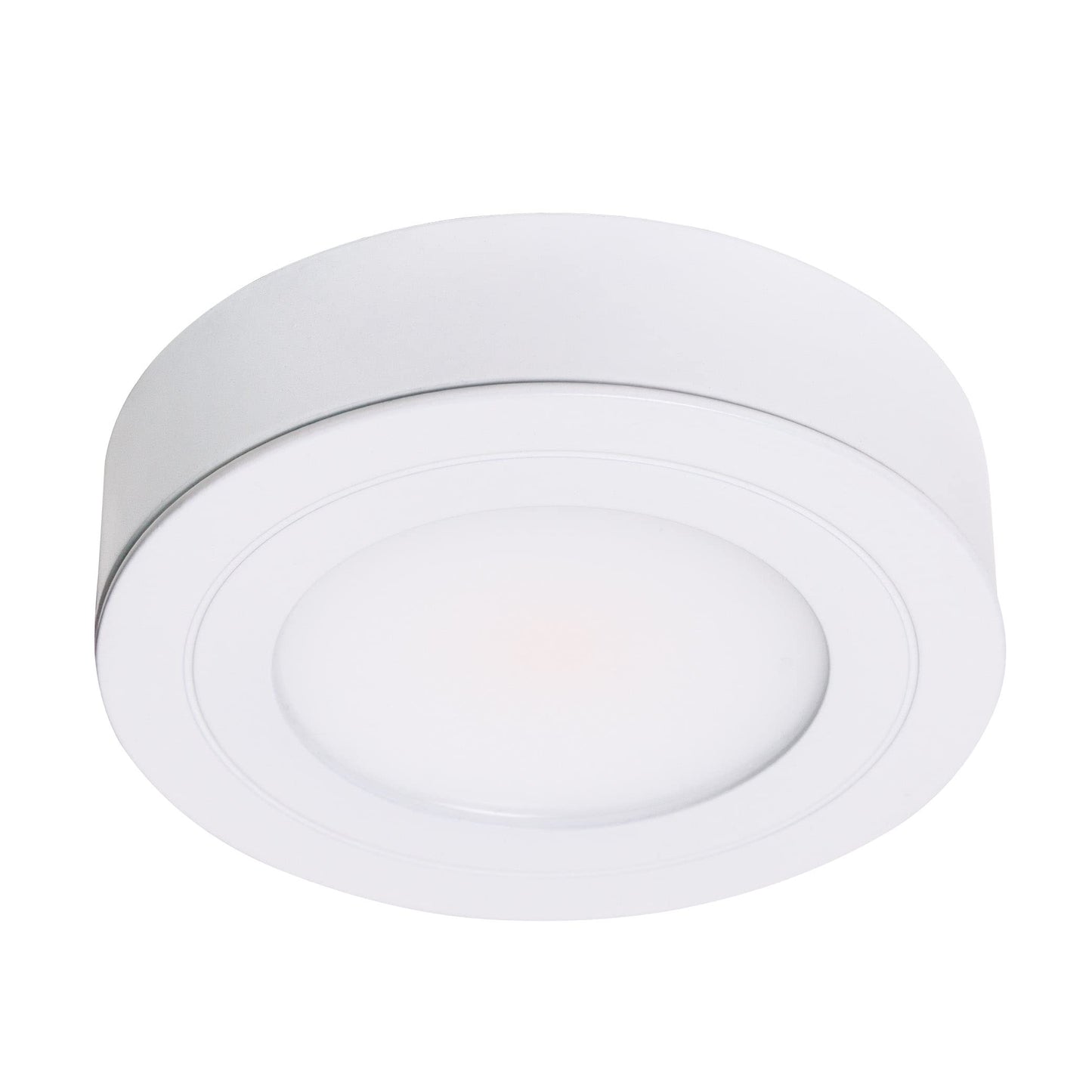 Armacost Lighting PureVue Dimmable LED Undercabinet Puck Light, RGB+W, White 263412