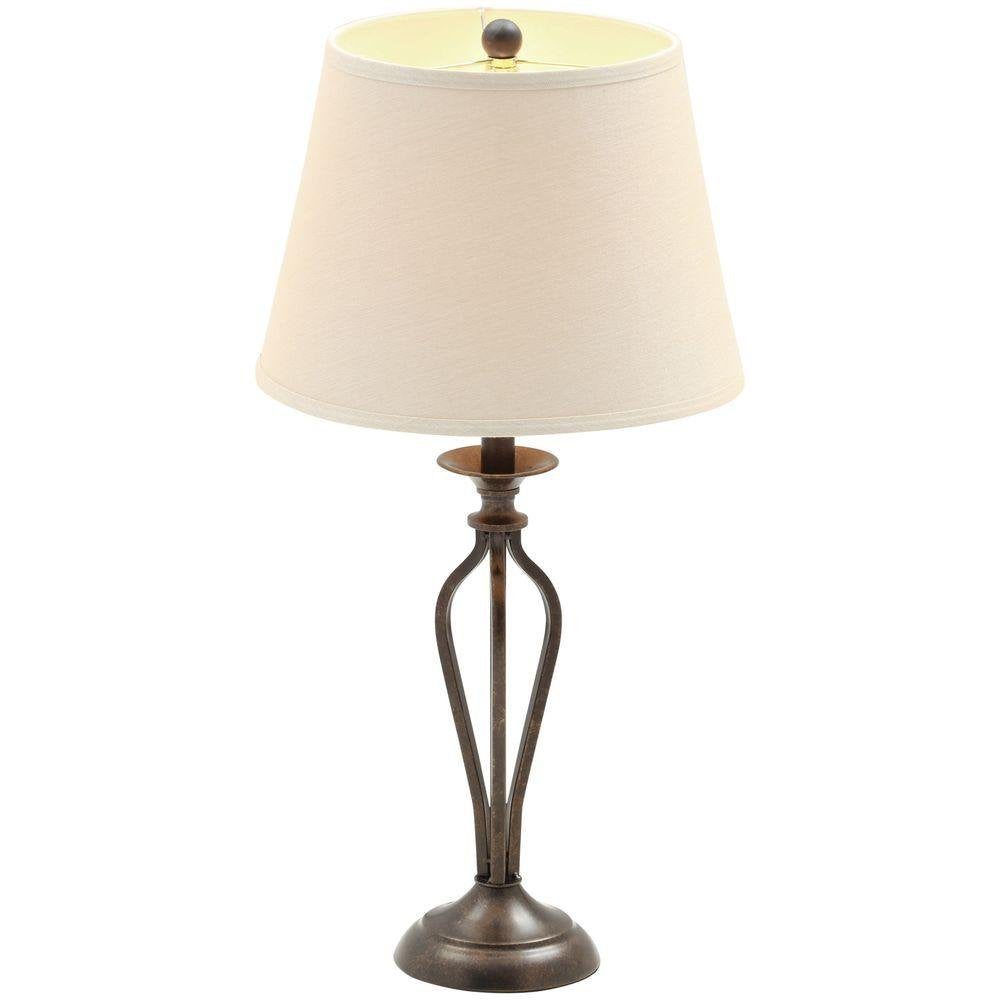 Hampton Bay Rhodes Bronze Table Lamp