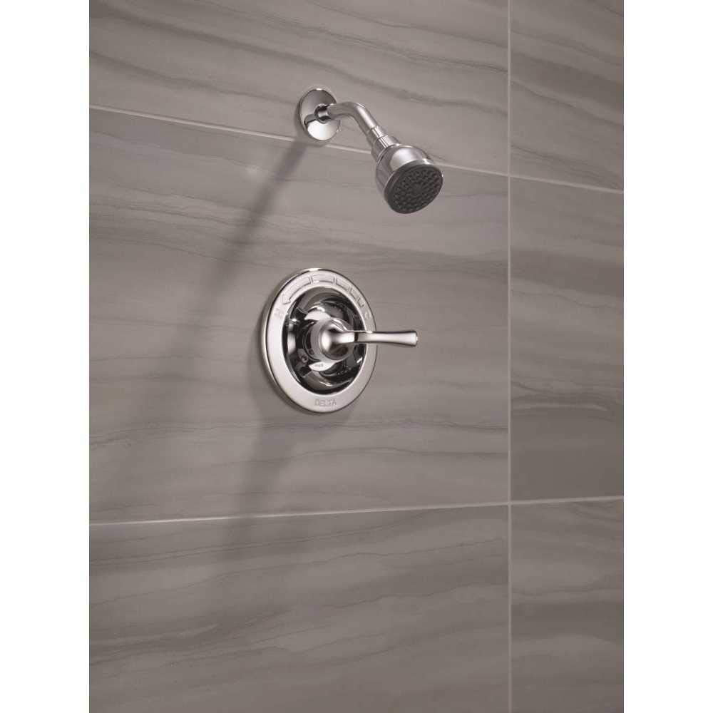 Delta B112900C Foundations Single-Handle 1-Spray Shower Faucet in Chrome (Valve Included)