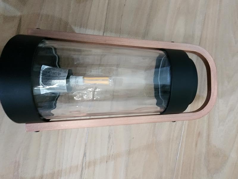 Hampton Bay Oakman Low Voltage Black/Copper LED Path Light with Clear Water Glass