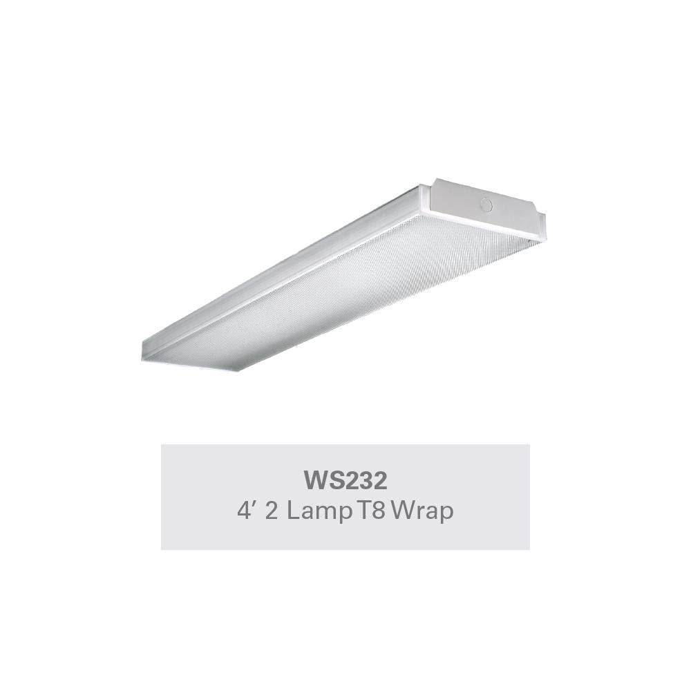 Metalux WS232 2 4 ft. White Wraparound LED Wrap Light