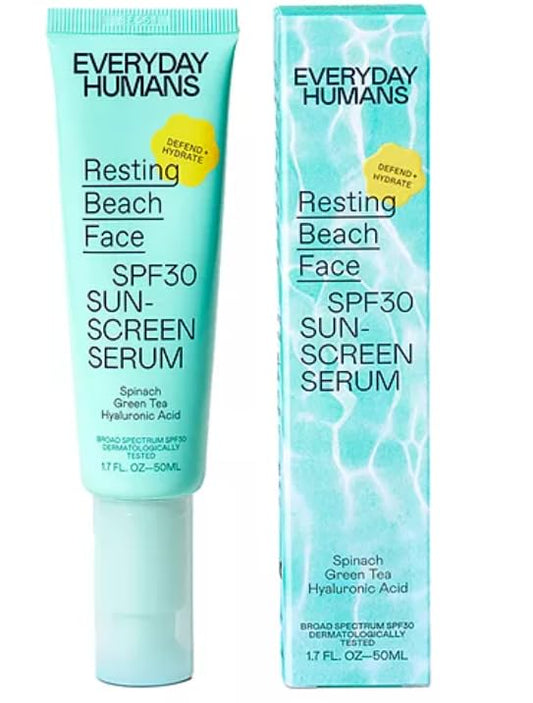 Everyday Humans Resting Beach Face SPF30 Sunscreen Serum, 1.7 Ounce