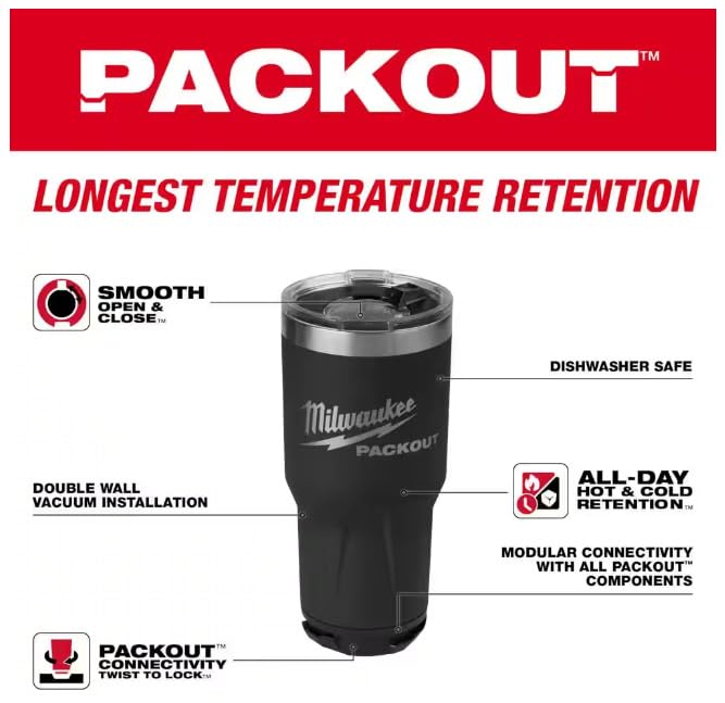 MILWAUKEE 48-22-8393B PACKOUT 30OZ Tumbler - (48-22-8393B)