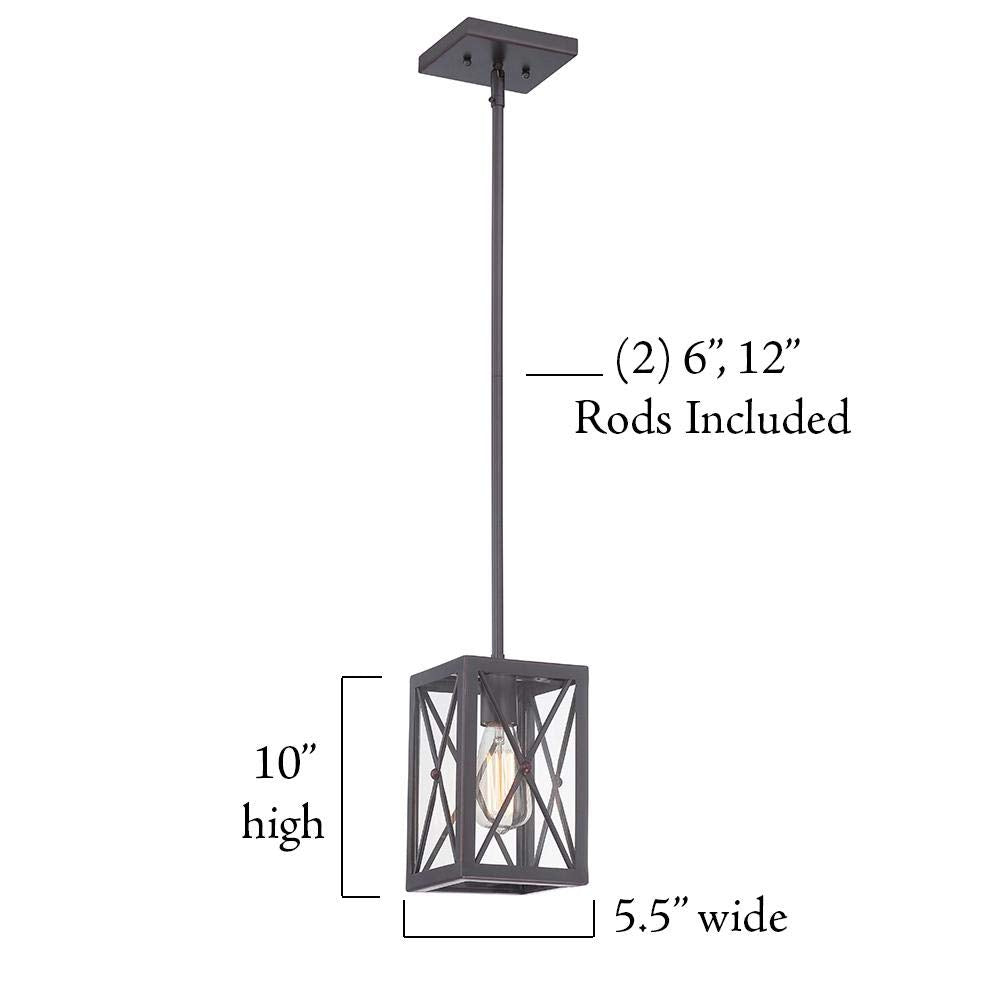 Cordelia Lighting 1-Light Royal Bronze Mini-Pendant