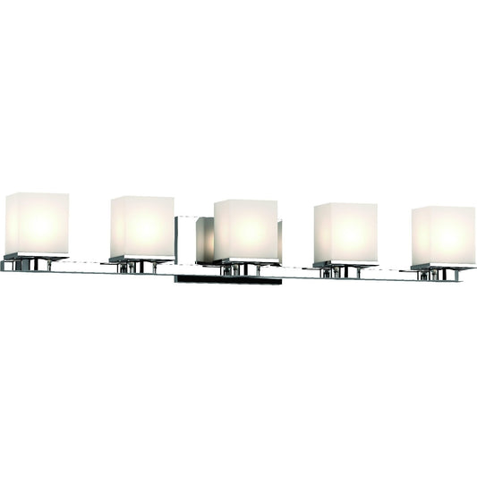 Volume Lighting 1155-3 1155 Sharyn 5 Light 38" Wide Vanity Light with Frosted Glass Shades