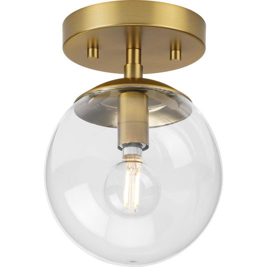 Progress P350234-109 Atwell - 1 Light Flush Mount in Mid-Century Modern Style-7.87 Inches Tall and 5.87 Inches Wide, Finish Color: Brushed Bronze