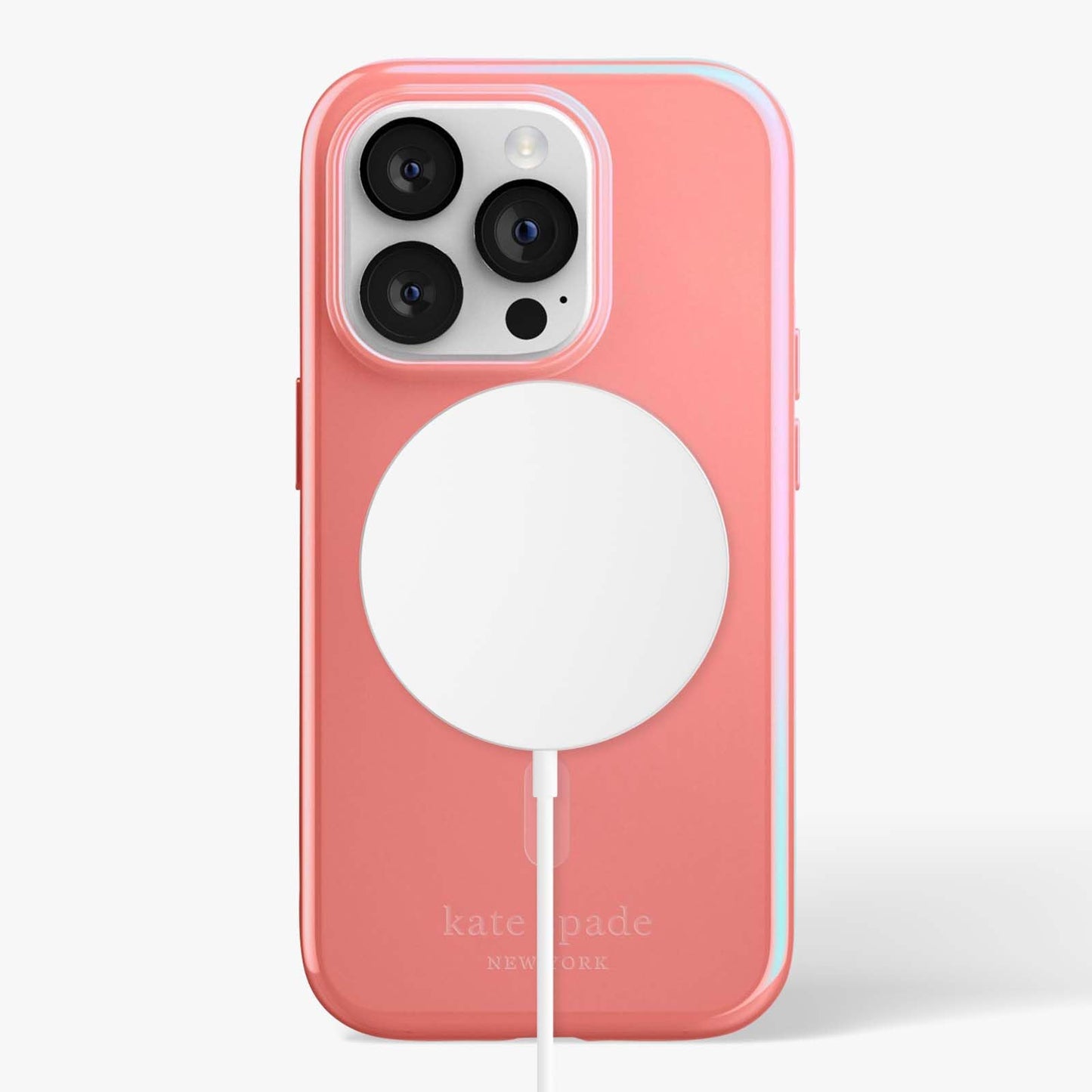 kate spade new york iPhone 14 Pro Case, Compatible with MagSafe - Grapefruit Soda Lacquer