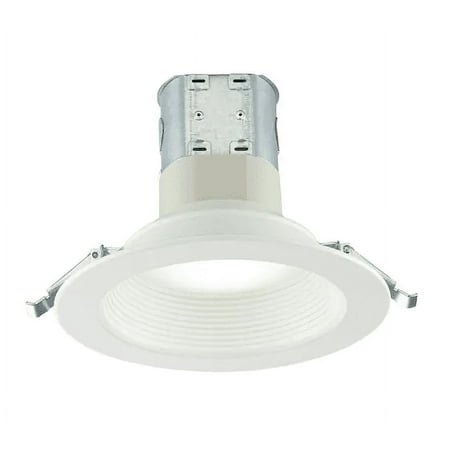 Commercial Electric 6  White Baffle LED Recessed Kit Selectable CCT (2.7K-5K)