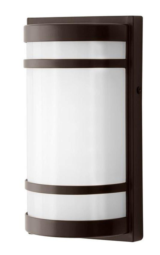Home Decorators 1-Light Oil Rubbed Bronze LED Outdoor Wall Mount Lantern with White Glass 10.3 29800 0