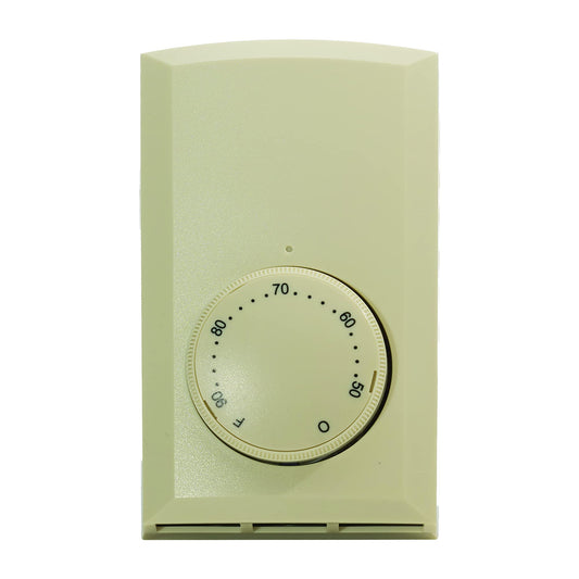 Cadet Double Pole Mechanical Wall Thermostat for Electric Heaters (Model: T522-W), 22 Amp, White