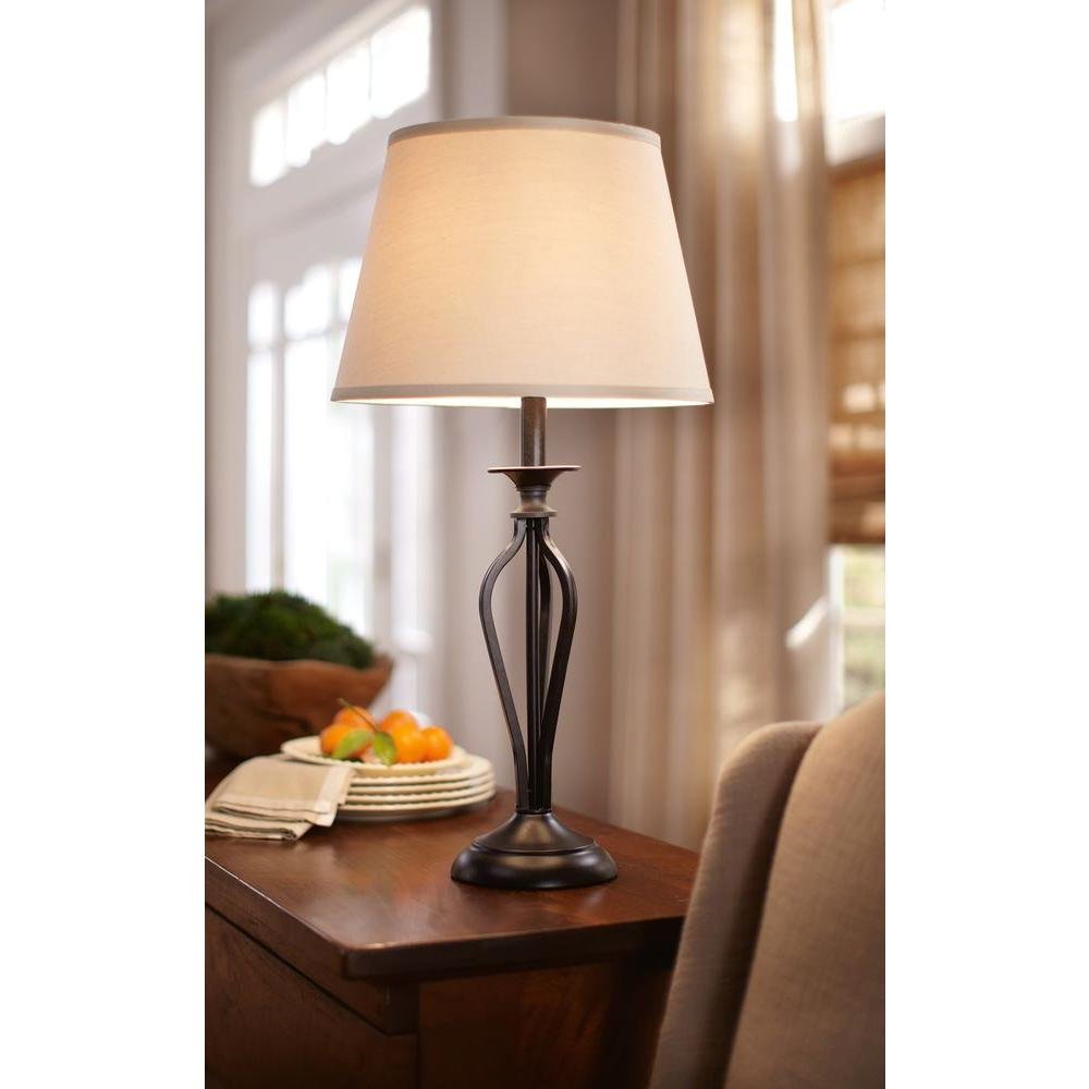 Hampton Bay Rhodes Bronze Table Lamp