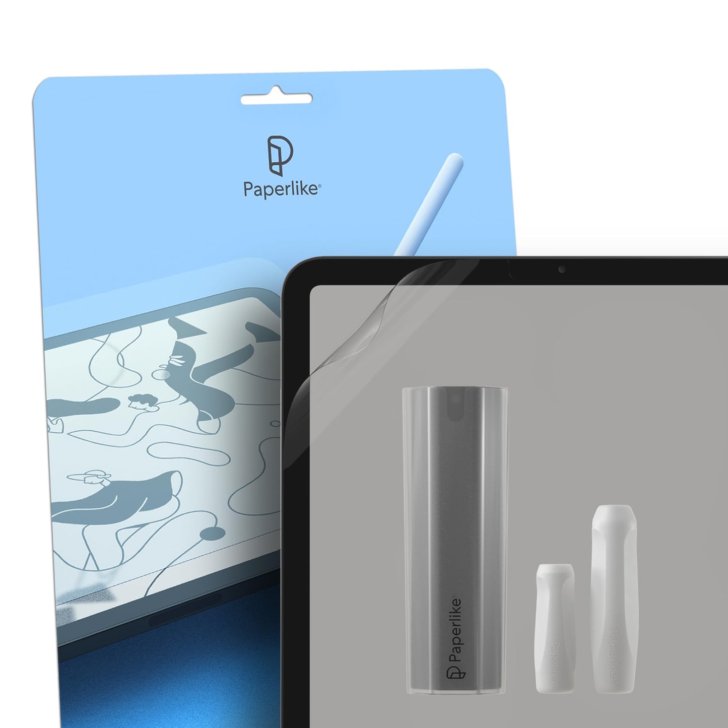 Paperlike 2.0 Pro Bundle - 2x Screen Protector for iPad Pro 11" & iPad Air 10.9", 2x Pencil Grips & 1x Cleaning Kit