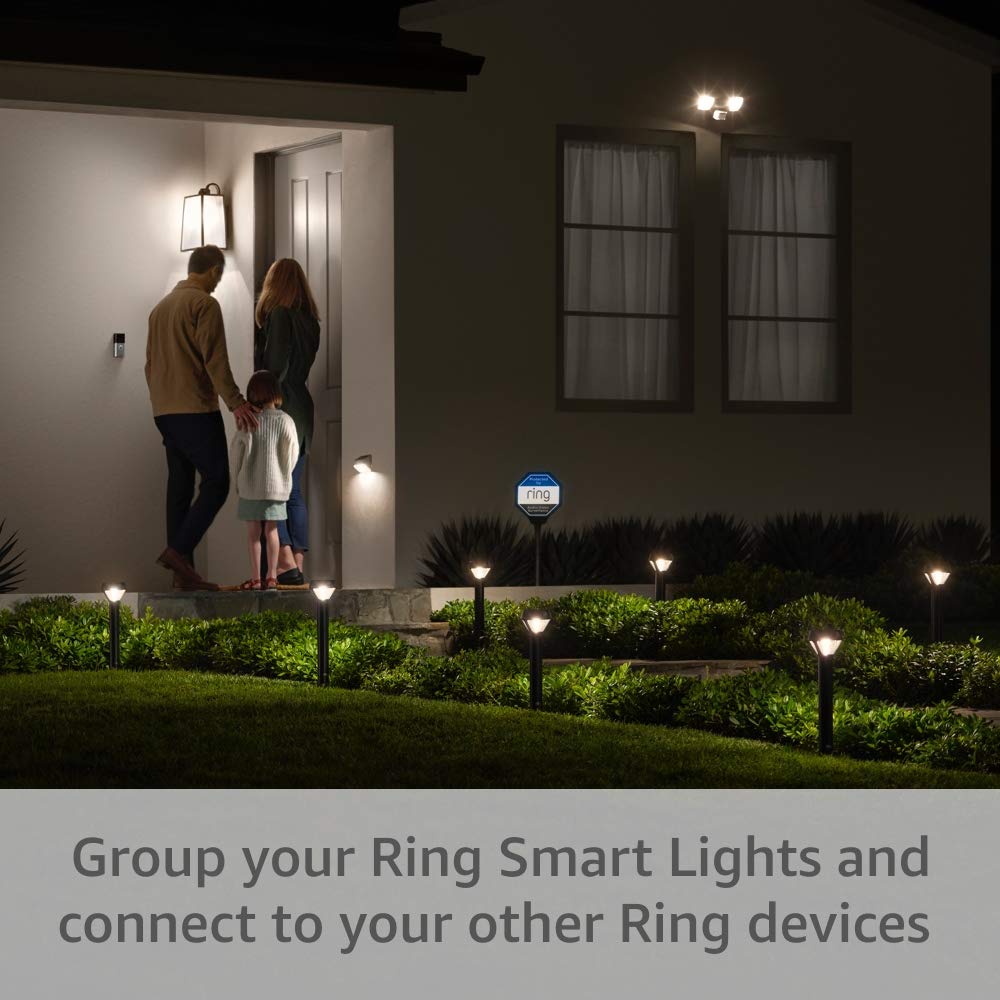 Ring Solar Floodlight -- Outdoor Motion-Sensor Security Light, Black (Bridge required)