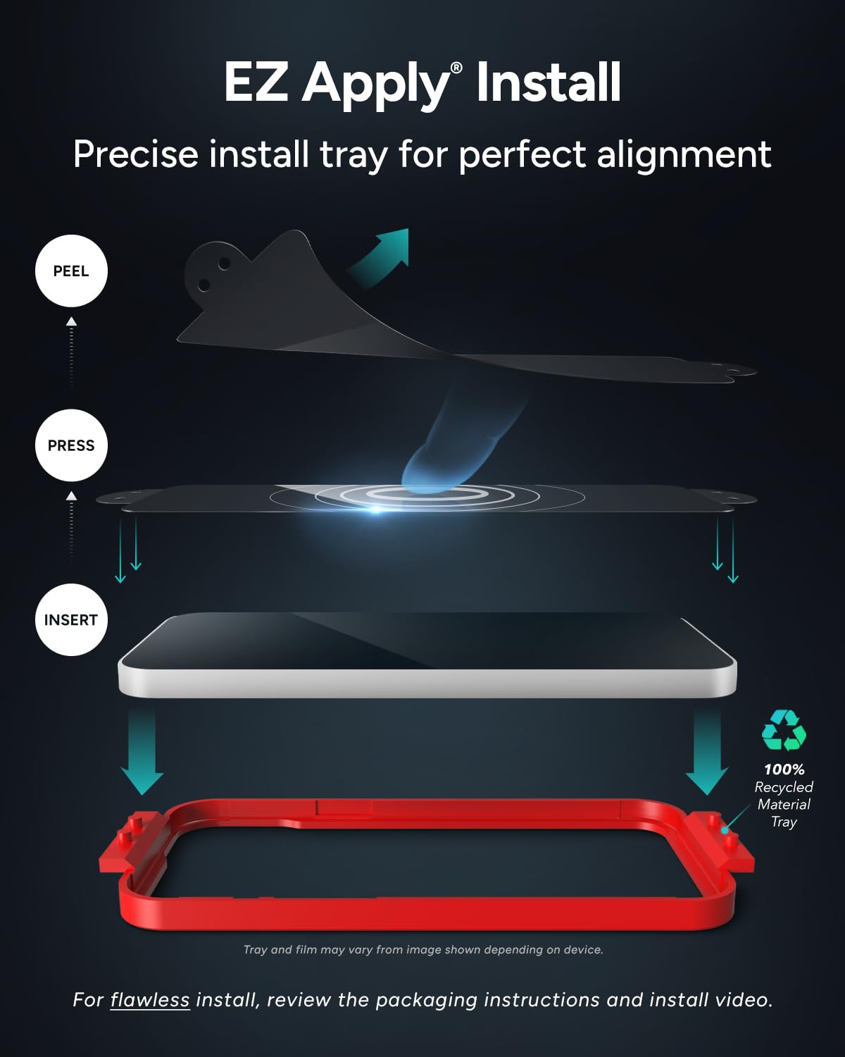 ZAGG InvisibleShield Glass Elite iPhone 15 Pro Screen Protector - 5X Stronger with Reinforced Edges, Scratch & Smudge-Resistant Surface, Easy to Install