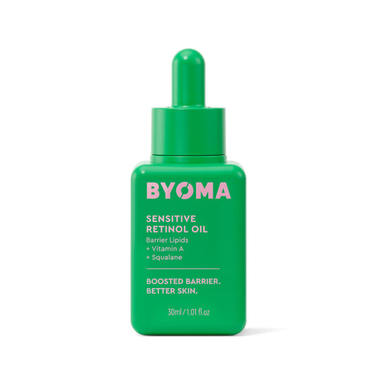 BYOMA Sensitive Retinol Oil - Face Oil with Retinol, Squalane & Vitamin A - Retinol Serum for Sensitive Skin & Retinol Beginners - Barrier Repair - 1.01 fl oz