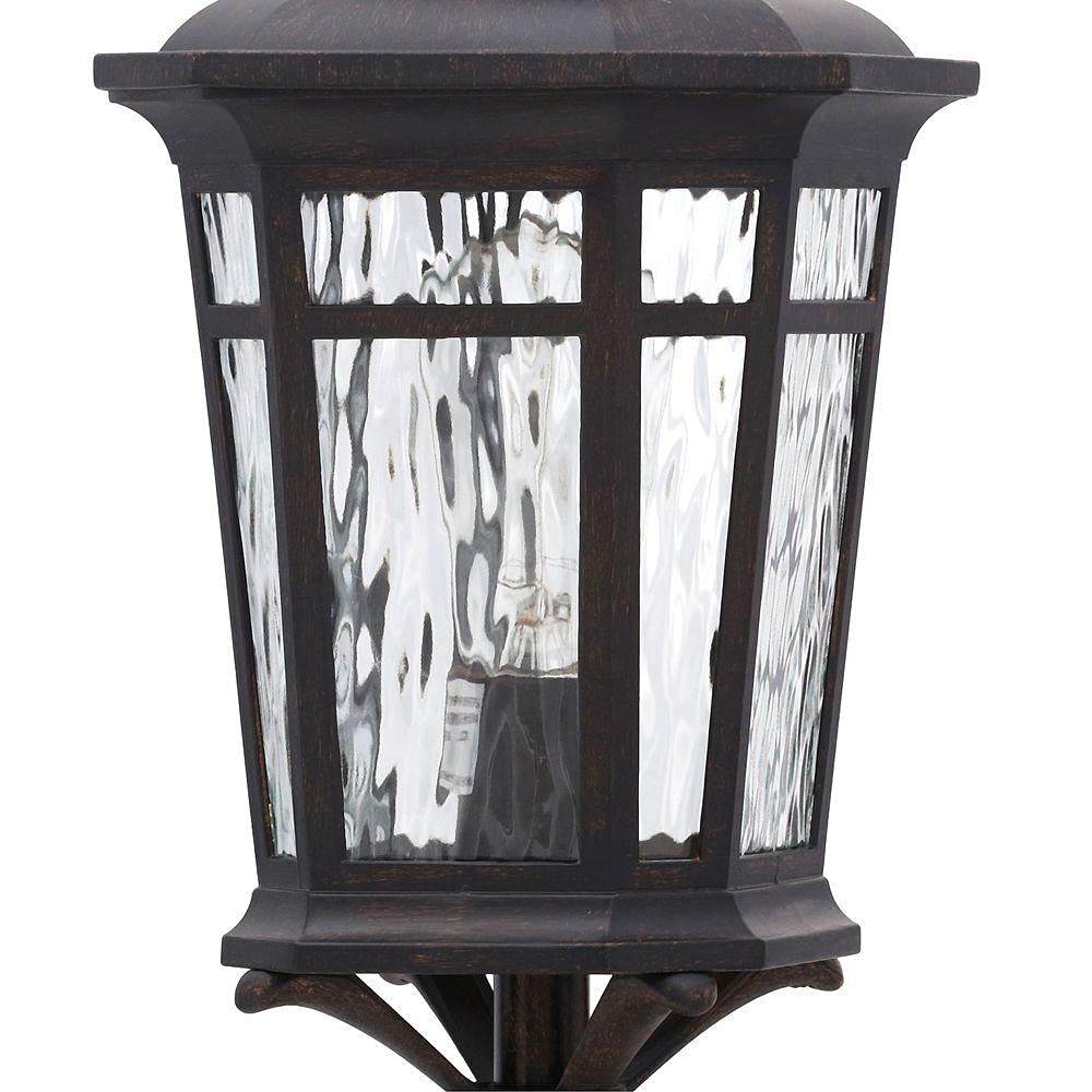 Home Decorators Collection Waterton 1-Light Outdoor Dark Ridge Bronze Post Mount Lantern