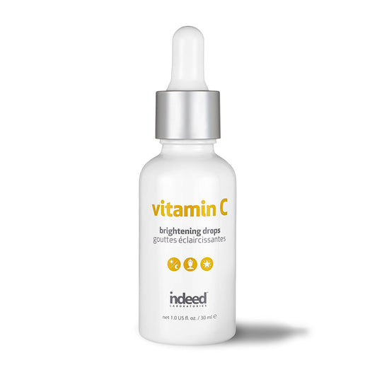 INDEED LABS Vitamin C Brightening Drops Lightweight Vitamin C &Hyaluronic Acid Facial Serum, Anti Aging Serum Reduces Fine lines, Wrinkles, Hyperpigmentation & Improve Skin’s Barrier & Elasticity