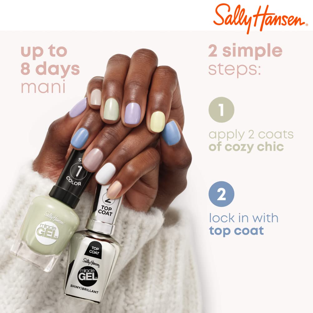 765 Sally Hansen Miracle Gel™, Cozy Chic Knitterally the Best, Long Lasting, Gel-Like Formula, No UV Lamp Needed, Yellow Nail Polish