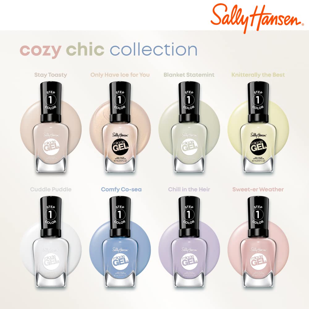 765 Sally Hansen Miracle Gel™, Cozy Chic Knitterally the Best, Long Lasting, Gel-Like Formula, No UV Lamp Needed, Yellow Nail Polish