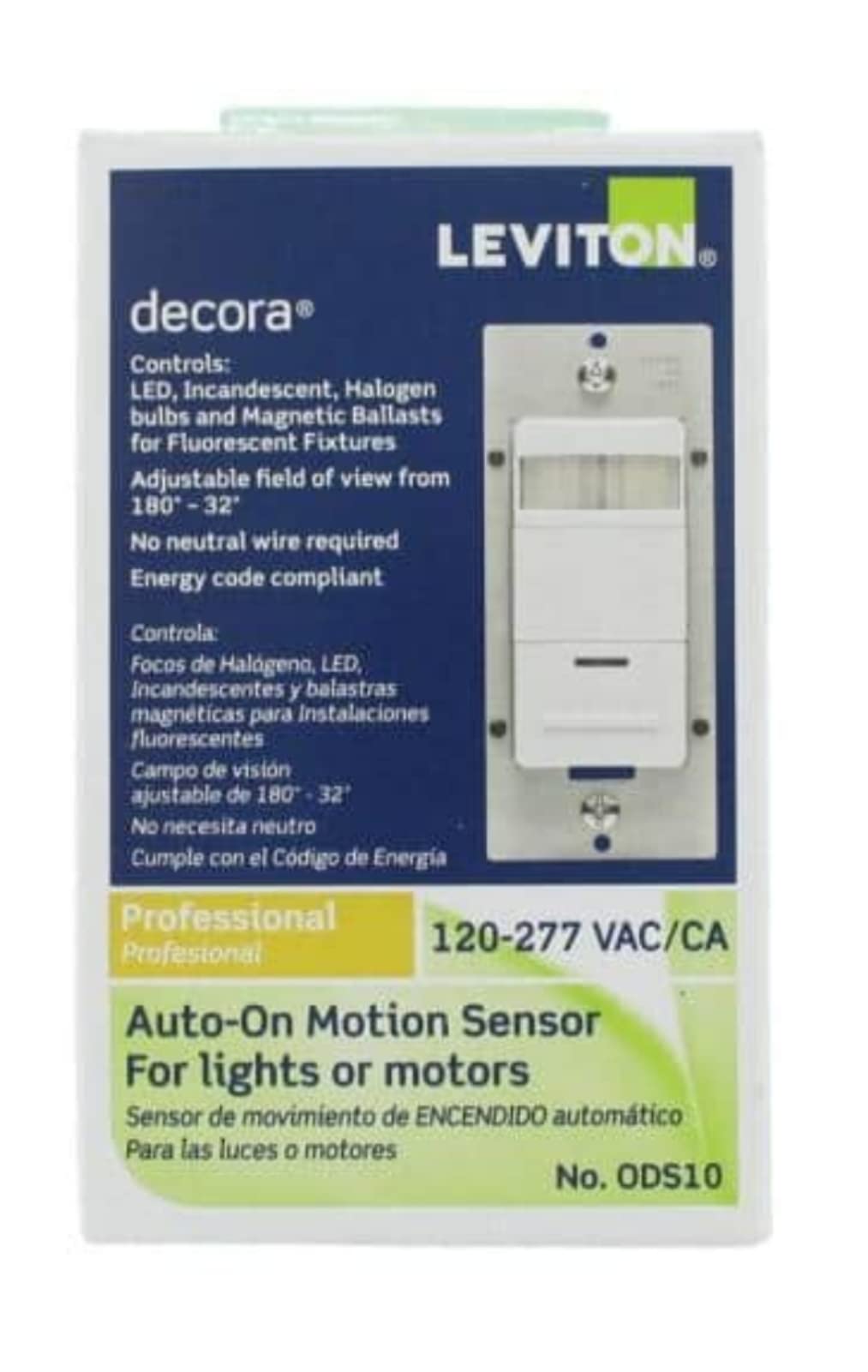 Leviton R52-ODS10-IHW Occupancy Sensor Single Pole 1200 V