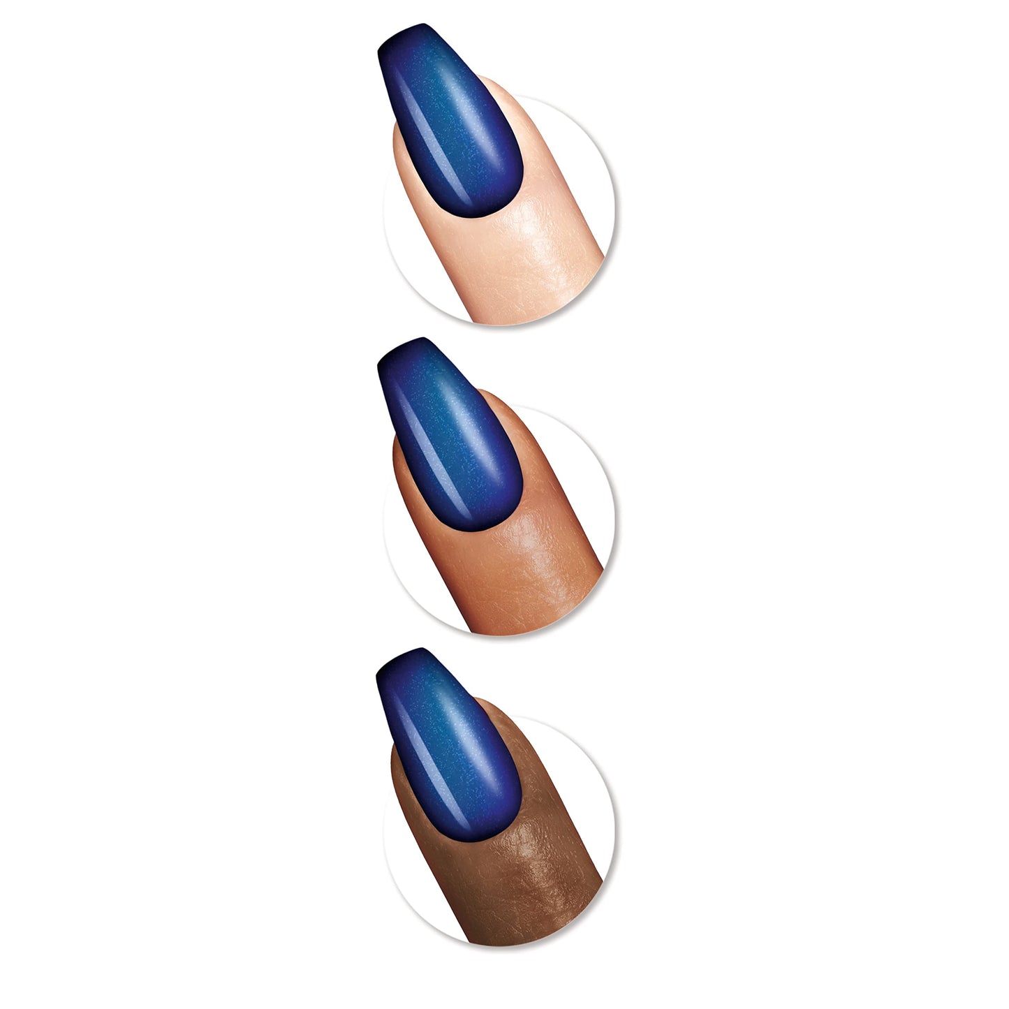 2273 Sally Hansen Salon Effects® Perfect Manicure, Hyp-Nautical, Press On Nails, Coffin Shaped, Non-Damaging Adhesive Tabs, File, and Alcohol Pad Included