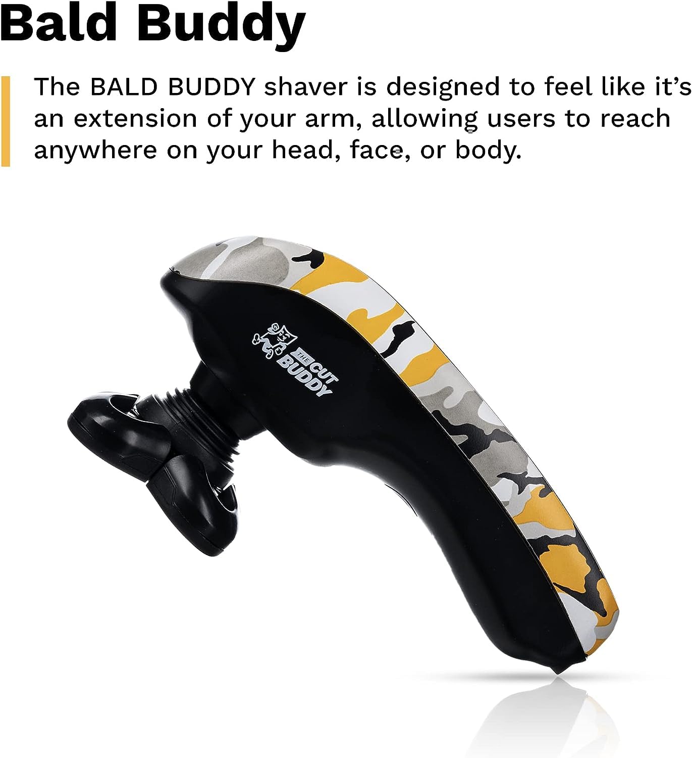 Head Shaver for Bald Men | Water-Resistant, Replaceable Head, Rechargeable, Electric, Cordless, Ergonomic | Bald Buddy